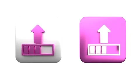 Colorful Loading icon isolated on white background. Upload in progress. Pro.. イラスト素材
