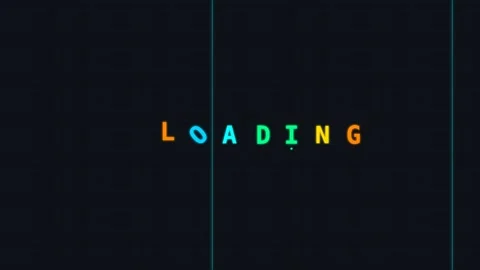 Colorful Loading Motion Text Animation in Digital Screen for Technology and.. 库存影片 342765314