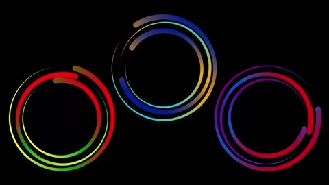 Colorful loading waiting spinner animation Stock Footage 253165698