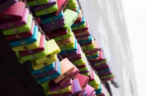 Colorful of lock. Stock Photos