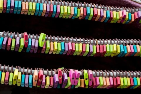 Colorful of lock. Stock Photos