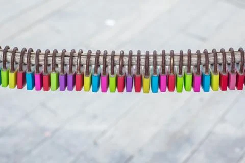 Colorful of lock. Stock Photos