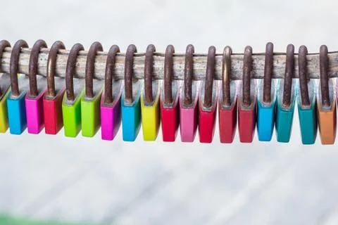 Colorful of lock. Stock Photos
