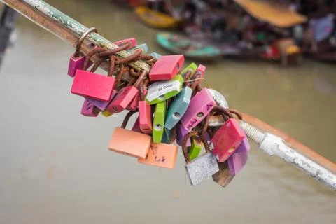 Colorful of lock. Foto stock