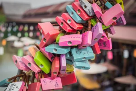Colorful of lock. Stock Photos