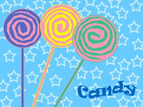 Colorful lollipops Stock Illustration