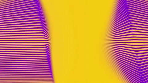 Colorful loop animation combining yellow, purple and blue hues. 3d rendering 4K Stock Footage 260161833