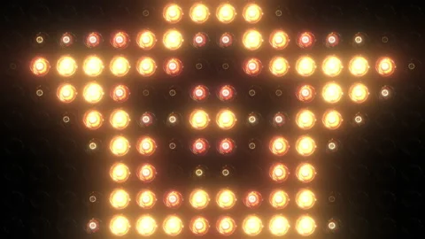 Colorful loop led back wall light bulbs. Glowing lamp background animation Stock Footage 167898751