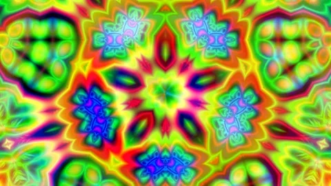 Colorful Loopable Background, Groovy Abstract Symmetrical Pattern 스톡 동영상 228146138