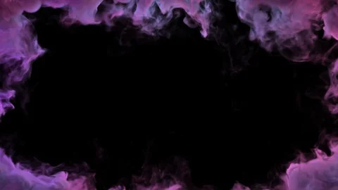 Colorful looped smoke frame on a transparent background. Good for decoration. Stock Footage