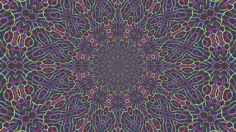 Colorful looping kaleidoscope sequence. Abstract motion graphics background Stock Footage 85172979