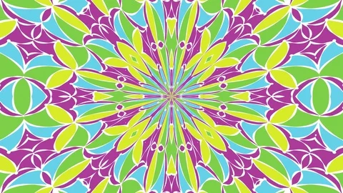 Colorful looping kaleidoscope sequence. Abstract motion graphics background Stock Footage 85175010