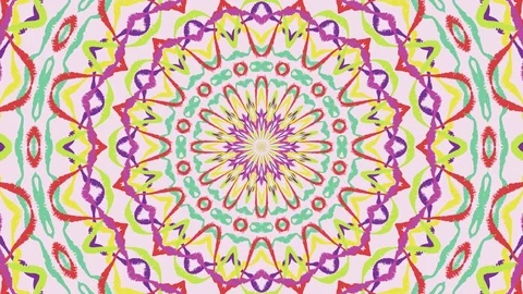 Colorful looping kaleidoscope sequence. Abstract motion graphics background Stock Footage 85175205