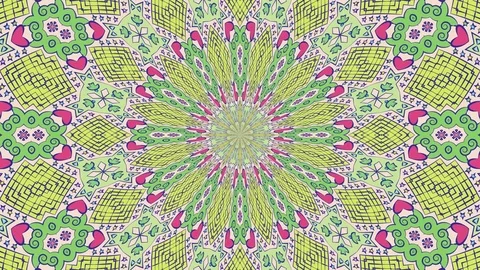 Colorful looping kaleidoscope sequence. Abstract motion graphics background Stock Footage 85176489