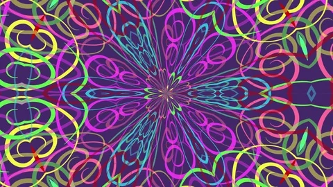 Colorful looping kaleidoscope sequence. Abstract motion graphics background Stock Footage 85185229