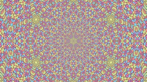 Colorful looping kaleidoscope sequence. Abstract motion graphics background Stock Footage 85186102
