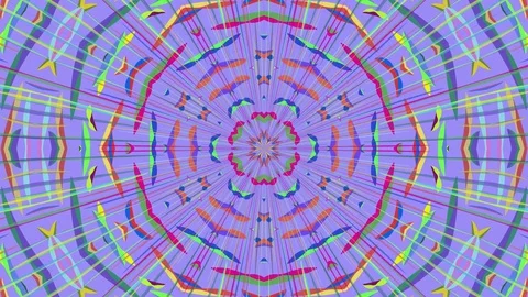 Colorful looping kaleidoscope sequence. Abstract motion graphics background Stock Footage 85190281