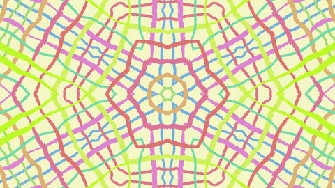 Colorful looping kaleidoscope sequence. Abstract motion graphics background Stock Footage 110407374