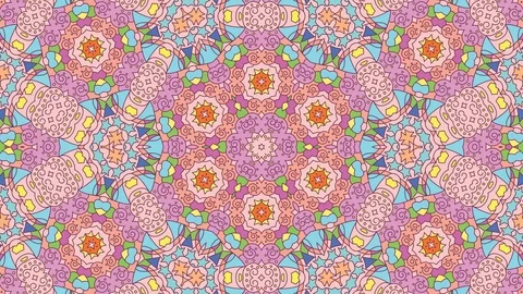 Colorful looping kaleidoscope sequence. Abstract motion graphics background Stock Footage 110408174