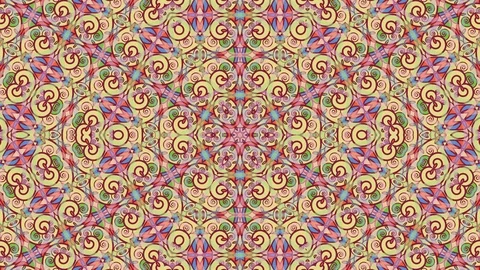 Colorful looping kaleidoscope sequence. Abstract motion graphics background Stock Footage 110408311