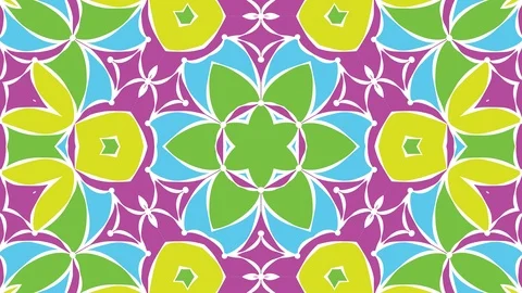 Colorful looping kaleidoscope sequence. Abstract motion graphics background Stock Footage 110408425