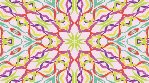 Colorful looping kaleidoscope sequence. Abstract motion graphics background Stock Footage 110408540