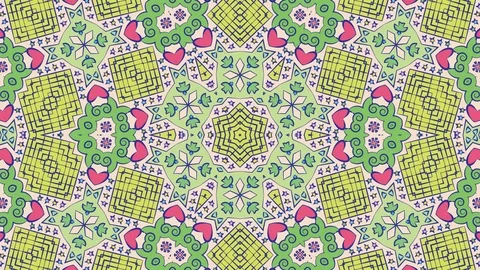 Colorful looping kaleidoscope sequence. Abstract motion graphics background Stock Footage 110409505