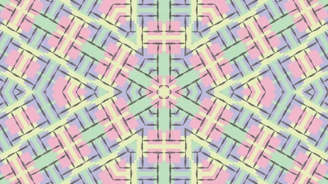 Colorful looping kaleidoscope sequence. Abstract motion graphics background Stock Footage 110409695