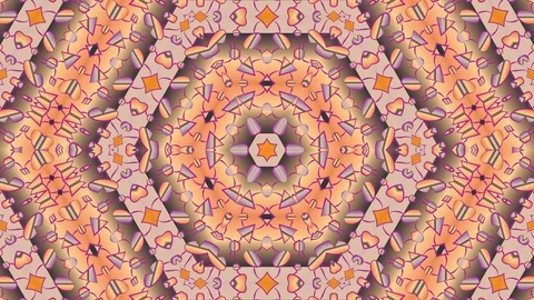 Colorful looping kaleidoscope sequence. Abstract motion graphics background Stock Footage 110411617