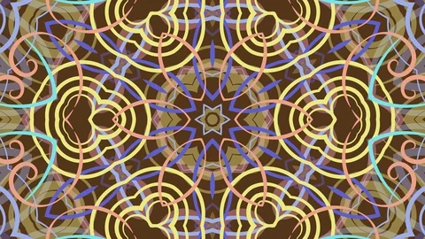 Colorful looping kaleidoscope sequence. Abstract motion graphics background Stock Footage 110411780