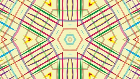 Colorful looping kaleidoscope sequence. Abstract motion graphics background Video stock 110412047