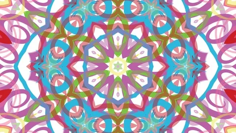 Colorful looping kaleidoscope sequence. Abstract motion graphics background Video stock 110413073