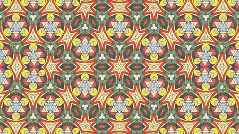 Colorful looping kaleidoscope sequence. Abstract motion graphics background Stock Footage 110413801