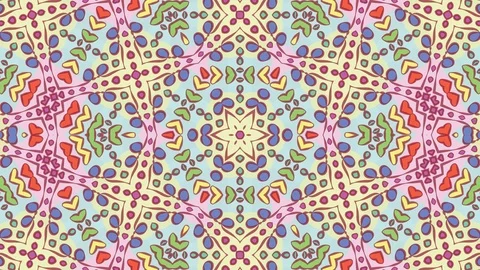 Colorful looping kaleidoscope sequence. Abstract motion graphics background Stock Footage 110414743