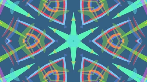 Colorful looping kaleidoscope sequence. Abstract motion graphics background Stock Footage 110414964