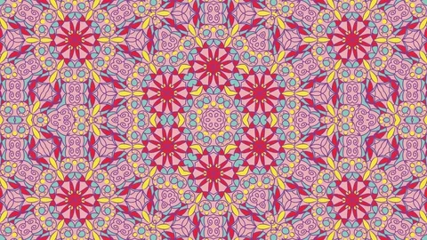 Colorful looping kaleidoscope sequence. Abstract motion graphics background Stock Footage 110415188