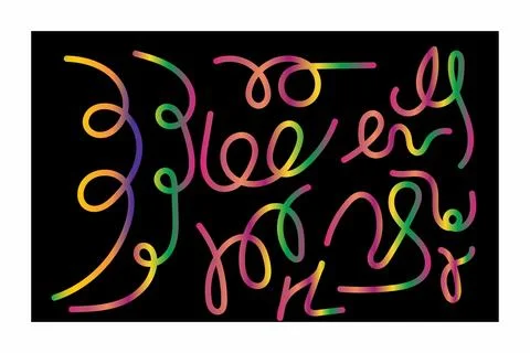 Colorful looping line pattern with energetic abstract motion Illustrazione stock