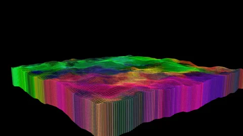 Colorful looping motion animated background with cubes Stock Footage 241017927