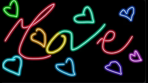 Colorful love background Stock-Footage 126259537