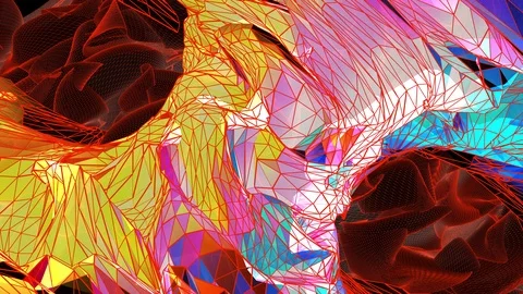 Colorful low poly abstract background Stockbeeldmateriaal 89515354