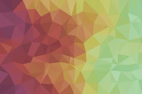 Colorful low poly abstract background in warm tones Stock Illustration