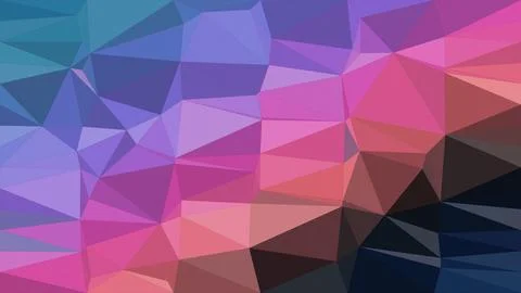 A colorful low-poly polygon background in pink, purple, and blue, creating .. Illustrazione stock