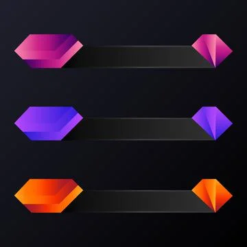 Colorful lower third breaking bar banner for live video streaming title Stock Illustration