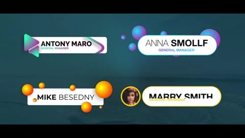 Colorful Lower Thirds 스톡 After Effects