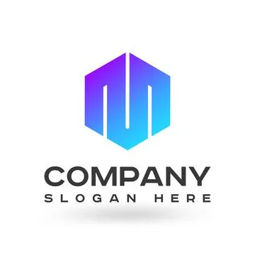 Colorful M logo design Vector Template elements., Unique, Modern, Corporate Illustrazione stock