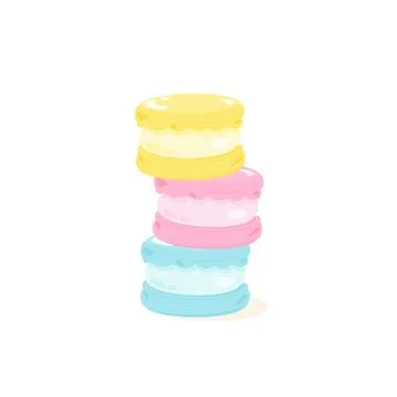 Colorful macaron sweet Stock Illustration