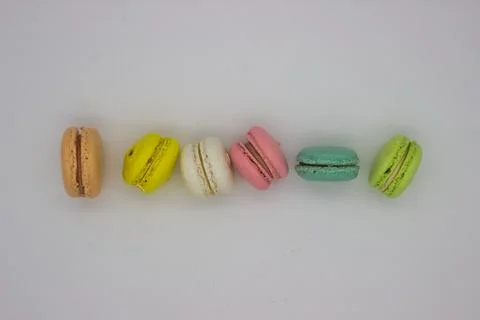 Colorful Macarons on Display Foto stock
