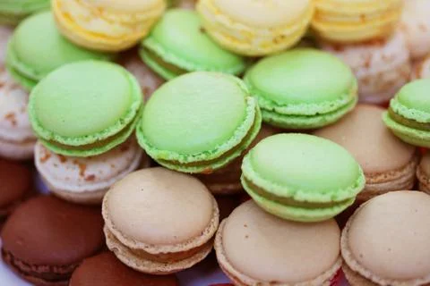 Colorful macaroons Foto stock