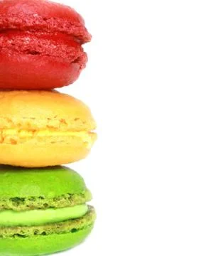 Colorful macaroons Stock Photos