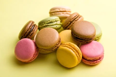 Colorful macaroons Stock Photos